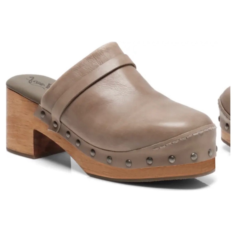 Free People Calabasas Leather Studded Clogs